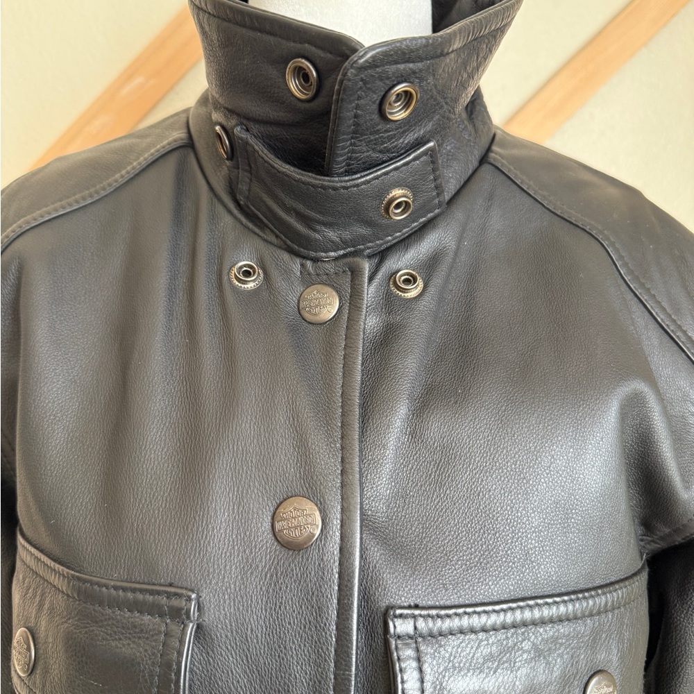 Vintage Harley Davidson “An American Legend” Genuine Leather Jacket * Womens XS - Picture 9 of 15